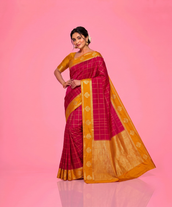 Semi Mysore Crape Sarees