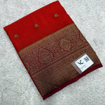 Premium Khadi Geogrette with Rich Pallu (Premium, Butti, Rich border, Coco Zari)
