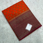 Premium Khadi Geogrette with Rich Pallu (Premium, Butti, Rich border, Coco Zari)