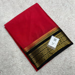 Trending Red & Black Semi Mysore Crape Rashmika Design (Premium, Rashmika Border)
