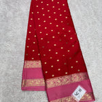 PREMIUM SEMI MYSURU CRAPE (BENTEX, SMALL BUTTA, CONTRAST)