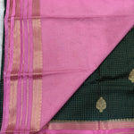 Semi Mysore Crape with Rich Pallu (Premium, Checks, Meena Butta)