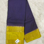 Semi Mysore Crape with Rich Pallu (Premium, Checks, Bentex Mango Border) - SYS07