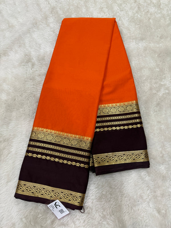 Semi Mysore Crape (Bentex Border) - SYS21