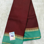 Semi Mysore Crape with Rich Pallu (Premium, Checks, Bentex Mango Border) - SYS24