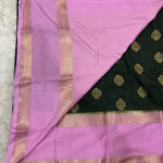 Semi Mysore Crape with Rich Pallu (Premium, Bentex line Border , Line Butta)
