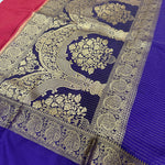 Semi Mysore Crape with Rich Pallu (Premium, Checks, Bentex Mango Border) - SYS26