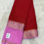 Semi Mysore Crape with Rich Pallu (Premium, Checks, Bentex Mango Border) - SYS27