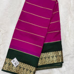 Semi Mysore Crape (Rich Border, Contrast)