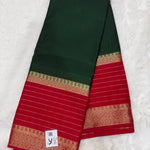 Semi Mysore Crape (Jaal Bentex Line Border, Contrast)
