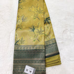 Tissue Silk with Rich Pallu (Rich Border, Leaf Contrast Design, Contrast)