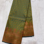 Semi Soft Silk with Meena Rich Pallu (Rich Floral Meena Border, Butti, Contast Blouse, Dual-Tone, Self)
