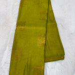 Semi Soft Silk with Rich Pallu (Premium, Borderless, Peacock Design, Contrast Blouse, Self)
