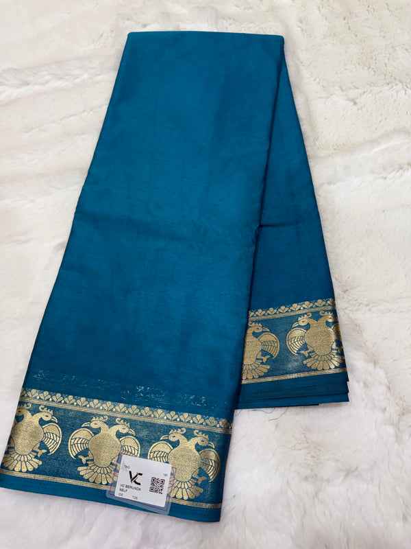 Semi Mysure Crape Silk with Trending Design (Berunda Design, Self)