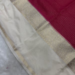 Semi Mysore Crape with Rich Pallu (Premium, Checks, Geometrical Bentex Border)